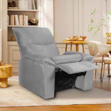 Imagem de Poltrona do Papai Reclinável Copenhagen Suede Cinza