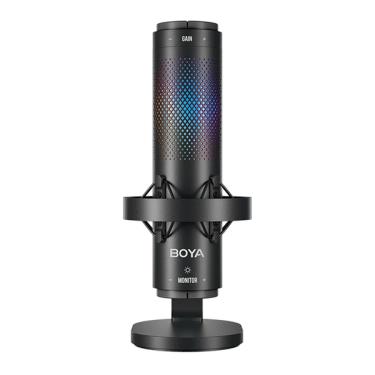 Imagem de Microfone Condensador Boya By-k9-2 Rgb Usb C Preto