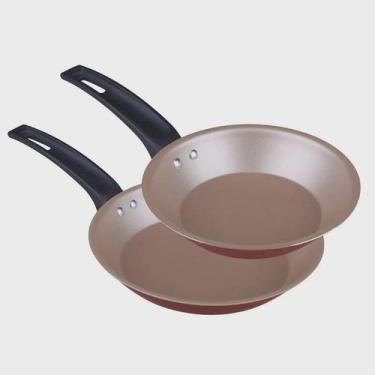 Imagem de Frigideira Omeleteira Antiaderente Alumínio 2 peças Panelux, Cereja, 2