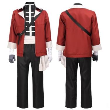 Imagem de DAZCOS Frieren Stark Cosplay Costume Red Jacket outfit