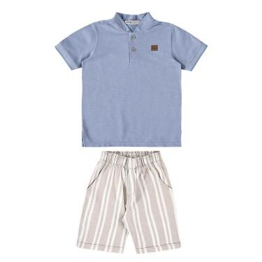 Imagem de CONJUNTO CAMISA PIQUET E BERMUDA SARJA IOLUIG!-Masculino