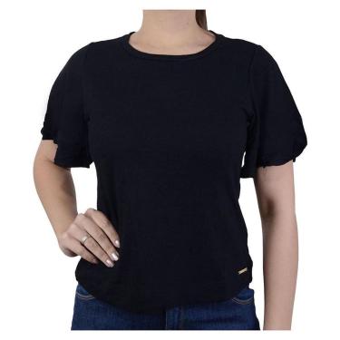 Imagem de Camiseta Feminina Olho Fatal MC Preta - 6016-Feminino