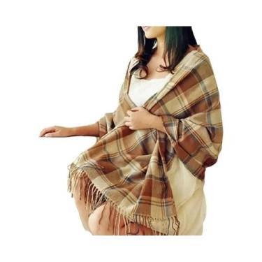 Imagem de Cachecol de Inverno Feminino - Quente, Grosso e Estiloso em Imitação d