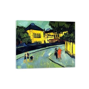 Imagem de Pinturas Famosas Arte Parede-Imagens em Tela-Street 4-Pôster e Impressões para Sala de Estar Quarto Casa 20x25cm8x10in Tela Embrulhada