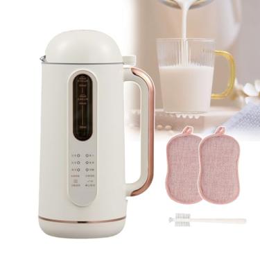 Imagem de CNAOHGHN MáQuina De Fazer Leite De Nozes De 900 Ml,MáQuina De Fazer Leite De Soja Quente E Frio E Frio,Keep Warm/12-Hour Delay,Com 6 LâMinas,Autolimpante Para Caseiro/Nozes/Aveia