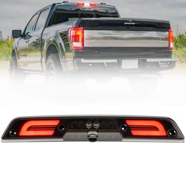 Imagem de Terceira luz de freio LED para 2021-2024 Fo'rd F150 2017-2024 Fo'rd F250 F350 Lâmpada de parada de montagem alta central traseira super resistente CHMSL Lâmpada de carga branca característica