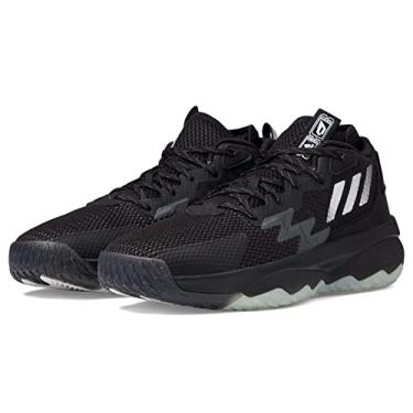 Imagem de adidas Tênis de basquete unissex Dame 8, Preto/branco/cinza, 12 Women/12 Men