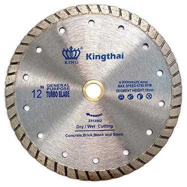 Imagem de Lâmina de diamante Kingthai Turbo Rim para pedra de alvenaria concreta, 300mm/12"