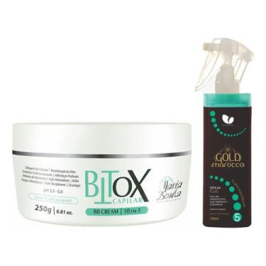 Imagem de Kit botox escova de chuveiro alisamento capilar maria bonita e finaliz
