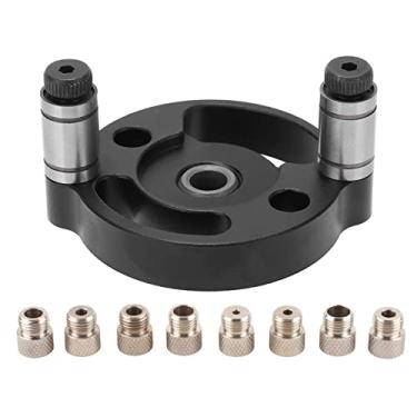 Imagem de Gabarito de guia de perfuração para marcenaria - kit de ferramentas de perfuração de cavilha de liga de alumínio