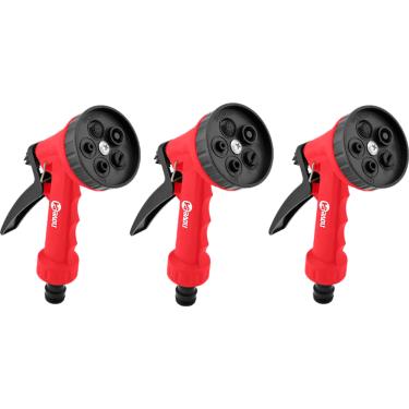 Imagem de Esguicho plástico jardim 5 funções engate 1/2" NOVE54 3 unid