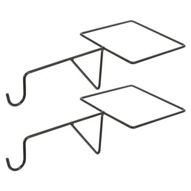 Imagem de POPETPOP 2 ganchos de vinil para cerca de pátio, ganchos de plantas resistentes para pendurar plantas, cestas de flores, alimentadores de pássaros, luzes de equipamentos de piscina