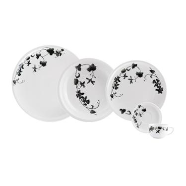 Imagem de Serviço de Jantar e Café 30 Peças com Bowl Multiuso em Porcelana, Modelo Redondo Oca, Coleção Jade, Schmidt Estilo, Porcelana Schmidt