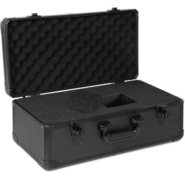 Imagem de Estojo de transporte de 50 cm com espuma pré-cortada personalizável, estrutura resistente de liga de alumínio, ideal para microfone, equipamento, câmera, ferramentas, gravador, etc