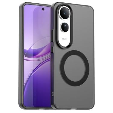 Imagem de Capa compatível com Vivo V50 Lite 5G, capa magnética à prova de choque, compatível com Vivo V50 Lite 4G, capa preta