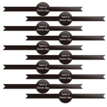 Imagem de ANZKA 50 adesivos autoadesivos para copos de sobremesa – 7,5 x 0,6 cm etiquetas decorativas de bolo longo preto para sobremesas, bolos, sorvetes, textura fosca premium proteção de embalagem DIY