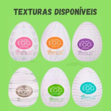 Imagem de Kit 6 Ovos Masturbadores Egg, Texturas Variadas, Acessório Íntimo Masculino