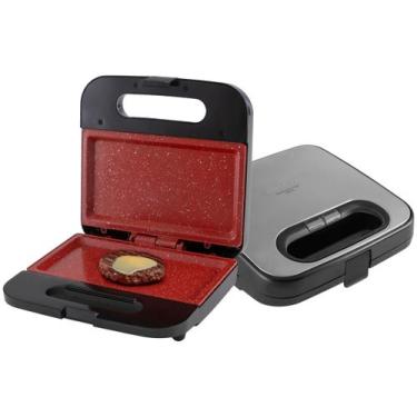 Imagem de Sanduicheira Britânia BGR16 750W Preta 66701194, Preto e Inox, 220V