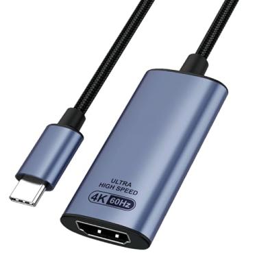 Imagem de Adaptador USB-C para HDMI, 4K 60Hz, Thunderbolt 3, Compatível com MacBook, Azul