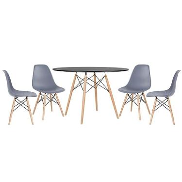 Imagem de Loft7, Mesa redonda Eames 120 cm + 4 cadeiras Eiffel DSW