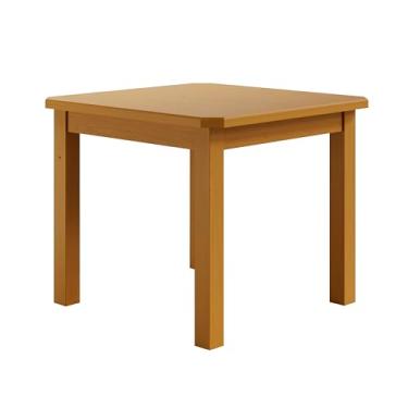 Imagem de Mesa Quadrada Mel De Madeira Maciça Pinus 88x88 Para Cozinha Sala De Jantar Sfa