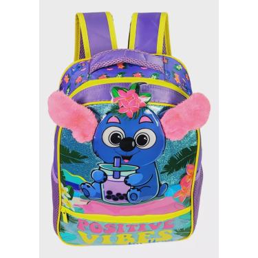 Imagem de Mochila De Costas Infantil Menina Coala Orelhinha Em Pelucia