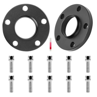 Imagem de Espaçadores de roda 12 mm Hubcentric 5x112 Rosca 14x1,5 furo do cubo 66,6 mm para E200 E250 C200 E63 C63 AMG A5 S5 A6 S6 A7 A8, alumínio forjado, 2 peças