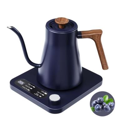 Imagem de Chaleira elétrica pescoço de ganso - fervura rápida de 1200 W, controle de temperatura com 5 predefinições e ajuste de ± 5 ° C, derramamento preciso, 680 g pequeno derramar sobre café e chaleira de