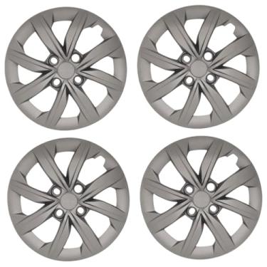 Imagem de Kit 4 Calota Aro 14 Compatível c/Roda Gol G7 2019 2020 - Grafite fosco