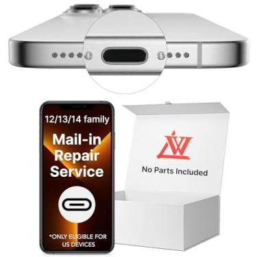 Imagem de LW Serviço de reparo por correio para substituição de porta de carregamento da família iPhone 12/13/14, porta de carregamento USB (serviço de reparo profissional, não peças)