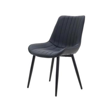 Imagem de Cadeira De Jantar Chicago Vintage Preta Estofada - Waw Design