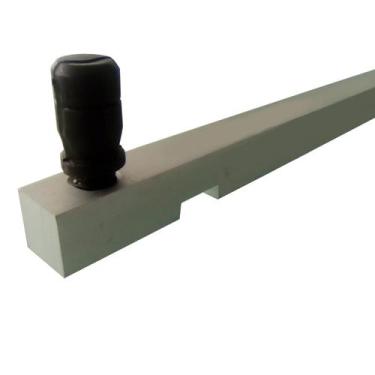 Imagem de Puxador Haste Janela Maxim Ar Vidro Temperado 30cm Cinza - KMP