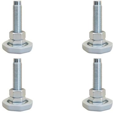 Imagem de Kit 4 Pes Maquina compatível com Lg - Lavadora Lava e Seca - Niveladores Antiderrapantes Ajustáveis -Evita Trepidação, Barulho e Vibração