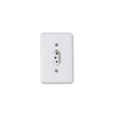 Imagem de Kit 2 Tomada Elétrica Universal Branca 10a Stylus - Ilumi