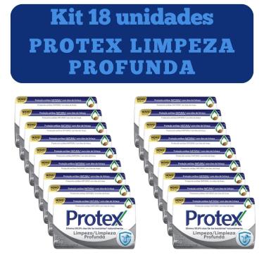 Imagem de Kit Com 18 Sabonete Em Barra Protex Limpeza Profunda 85g