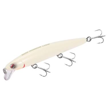 Imagem de LITTMA Iscas de pesca de surfe Califórnia Iscas de água salgada Crankbait Surf Minnow 110 - Sardinha metálica super brilhante e rosa perolado para a barriga para pesca de alabote e striper