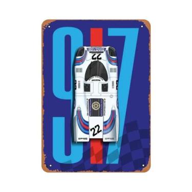 Imagem de Placas De Metal Vintage De Corrida Senna Mille Miglia Le Mans 1966 Art