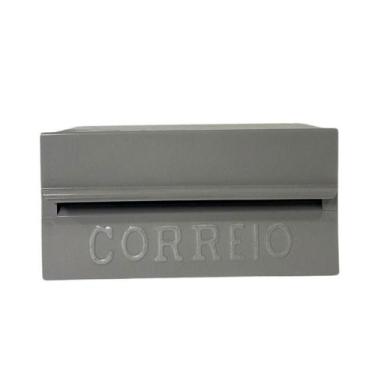 Imagem de Caixa De Correios Brasileirinha Cinza Tamanho 15x20x10 Aço Cinza - Nos