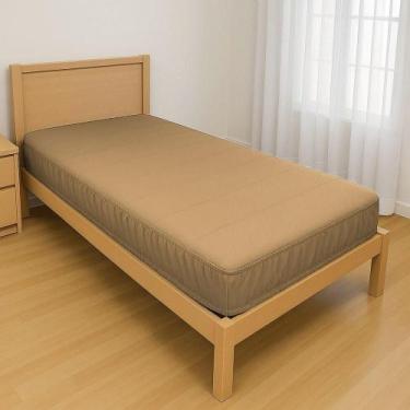 Imagem de Capa Colchão Solteiro Impermeável Hospitalar Com Zíper - Bege 88x188x1