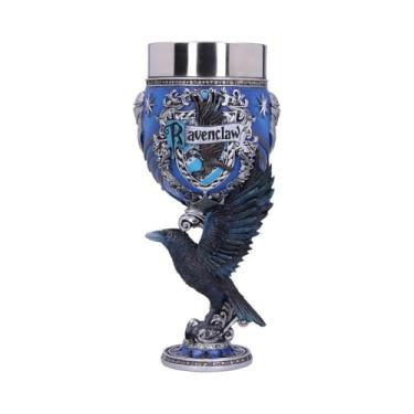 Imagem de Nemesis Now Cálice colecionável Harry Potter Ravenclaw Hogwarts House, 19,5 cm, prata azul