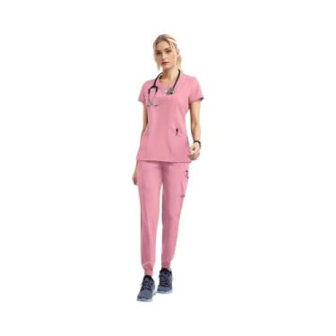 Imagem de Conjunto De Uniforme Médico Para Mulheres, Scrubs De Enfermeira, Roupa