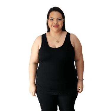 Imagem de Blusa regata social de alça grossa plus feminina - Flops 