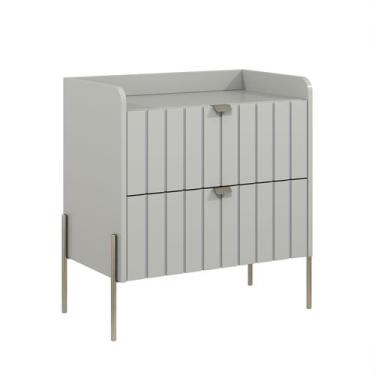 Imagem de Mesa De Cabeceira Industrial 60cm Pes De Ferro Cor Champagne - Aprire 