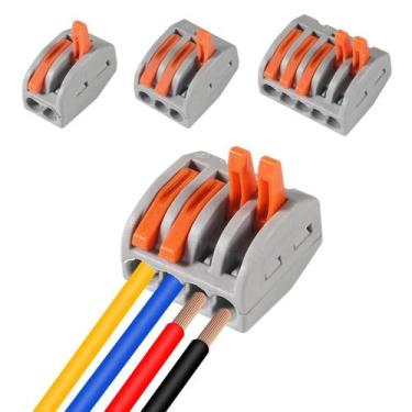 Imagem de Kit Compacto De Conectores De Fio De Alavanca 50PCS 28-12 AWG Conector