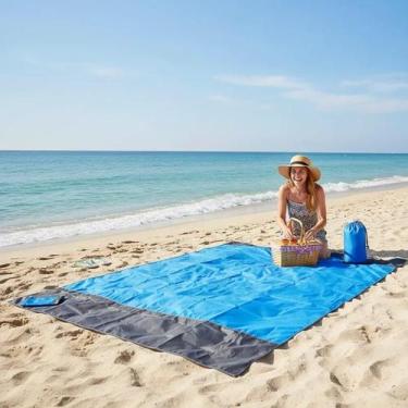 Imagem de Tapete Impermeável Esteira Grande 2,10x2m Praia Piquenique Camping - B