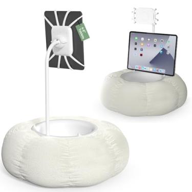 Imagem de Almofada de suporte para tablet, compatível com tablet de telefone de 4,7 a 13 polegadas, iPad, iPhone, Samsung, Google Kindle (branco)