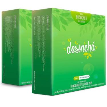 Imagem de Kit 2 Caixas Desinchá 60 sachês Suplemento Alimentar Natural em Chá Ve
