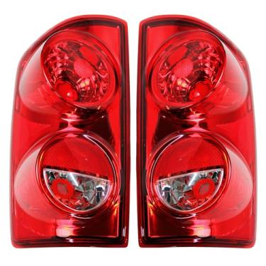 Imagem de Conjunto de luz traseira compatível com Dodge RAM 1500 2007-2008 | RAM 2500 3500 2007-2009, lente vermelha halogêneo, substituição da lâmpada de freio traseira esquerda direita CH2800165 CH2801165