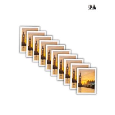 Imagem de Kit 10 Porta Retratos 10x15 A6 Moldura Com Acetato Para Decoração - GA