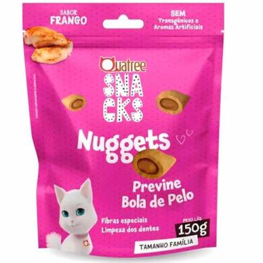 Imagem de Snack Quatree Nuggets Previne Bola de Pelo para Gatos Sabor Frango 150
